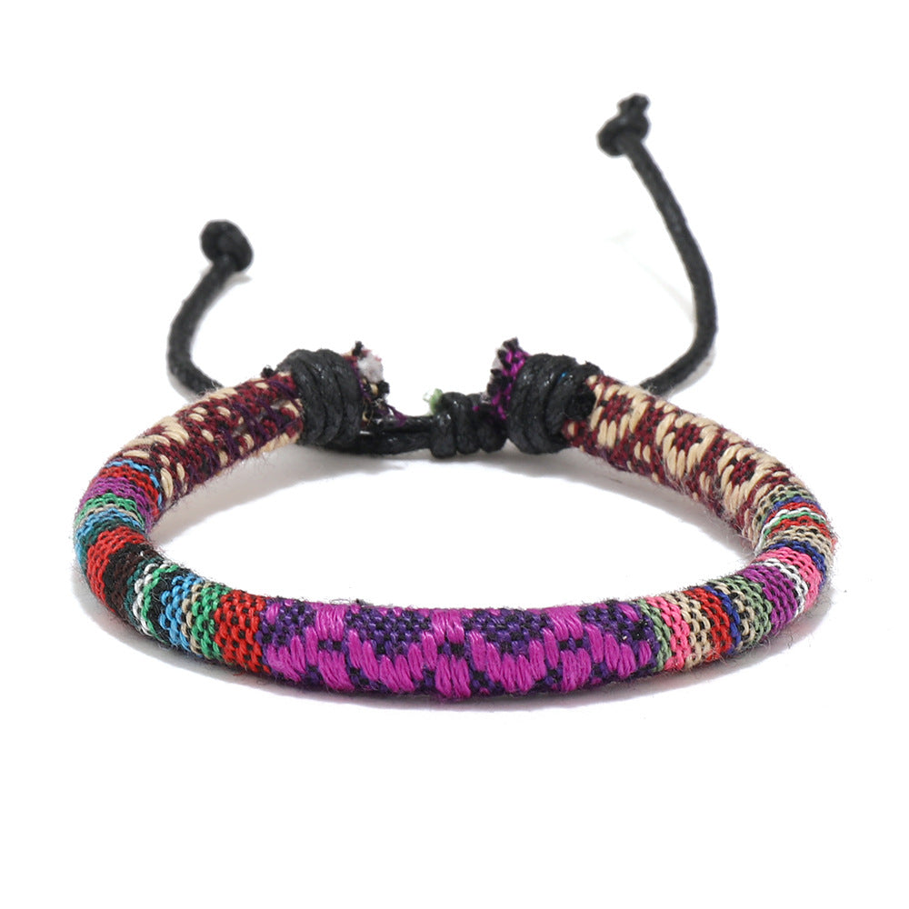Wholesale Bohemian Colored Wax Rope Bracelet